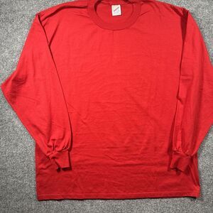 Jerzees 50/50 USA Vintage Men Long Sleeve 2X Red Blank
